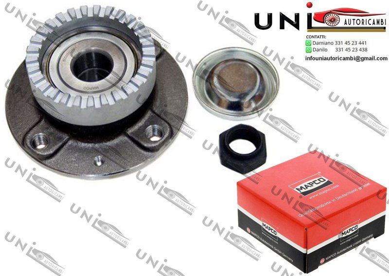 Kit Cuscinetto Ruota Assale Posteriore Bilaterale / Citroën Xsara da 1997 / Citroën Xsara Break da 1997 / Citroën Xsara Coupé da 1998 / Peugeot 306 da 1994 / Peugeot 306 Break da 1997