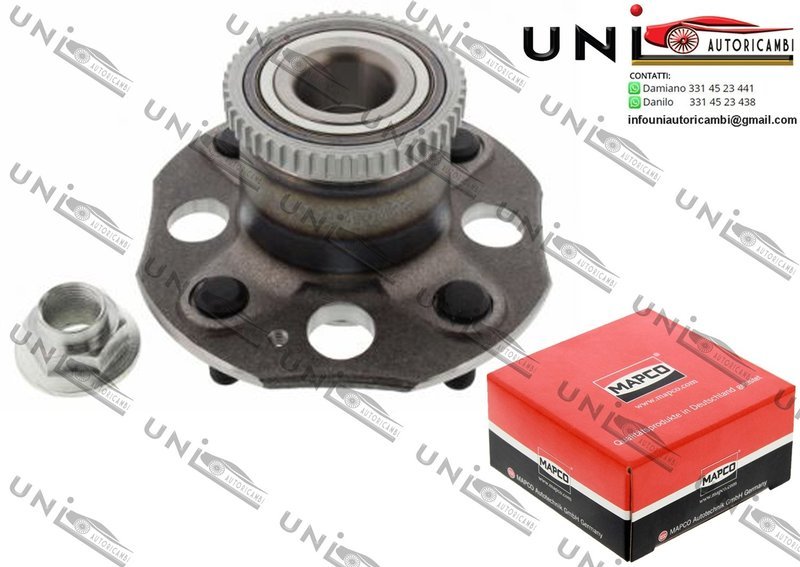 Kit Cuscinetto Ruota Assale Posteriore Bilaterale / Honda Accord VI / Hatchback da 1998