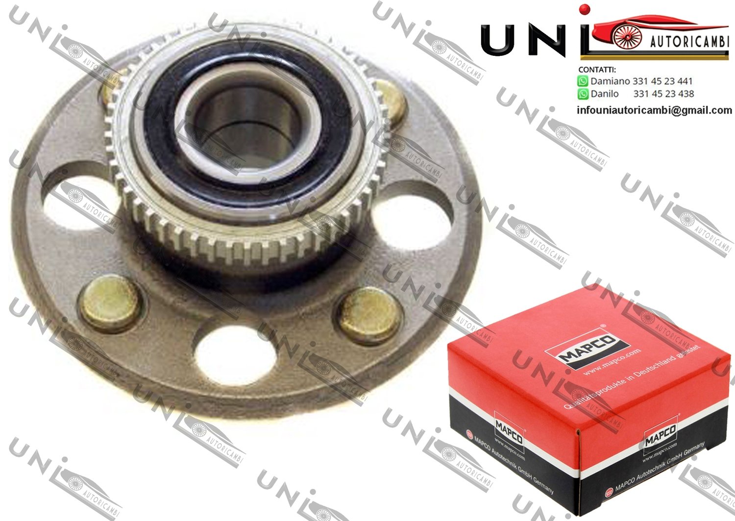 Kit Cuscinetto Ruota Assale Posteriore Bilaterale / Honda Civic V Coupé​ / Hatchback / Tre volumi da 1991 / Honda Civic V​I Aerodeck / Coupé​ da 1996 / Honda CRX III da 1992