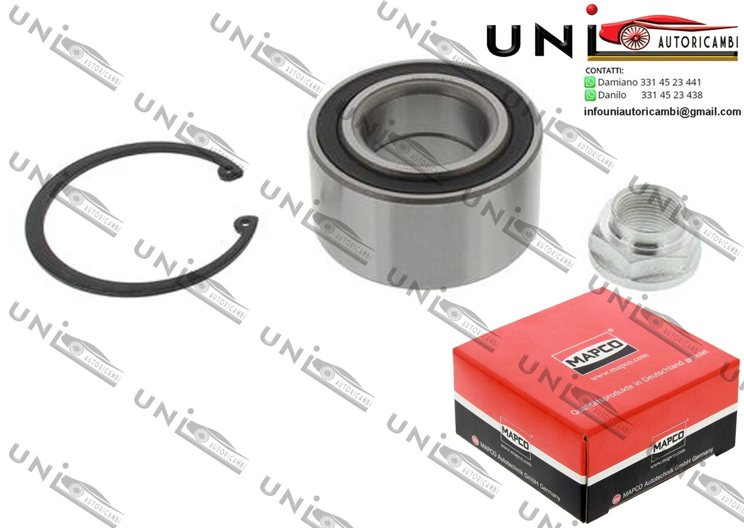 Kit Cuscinetto Ruota Assale Anteriore Bilaterale / Honda Accord III / Aerodeck da 1985 / Honda Prelude II / III da 1983 / MG MG ZR da 2001 / Rover 200 Cabriolet / Coupé​ da 1990 / Rover 25 da 1999