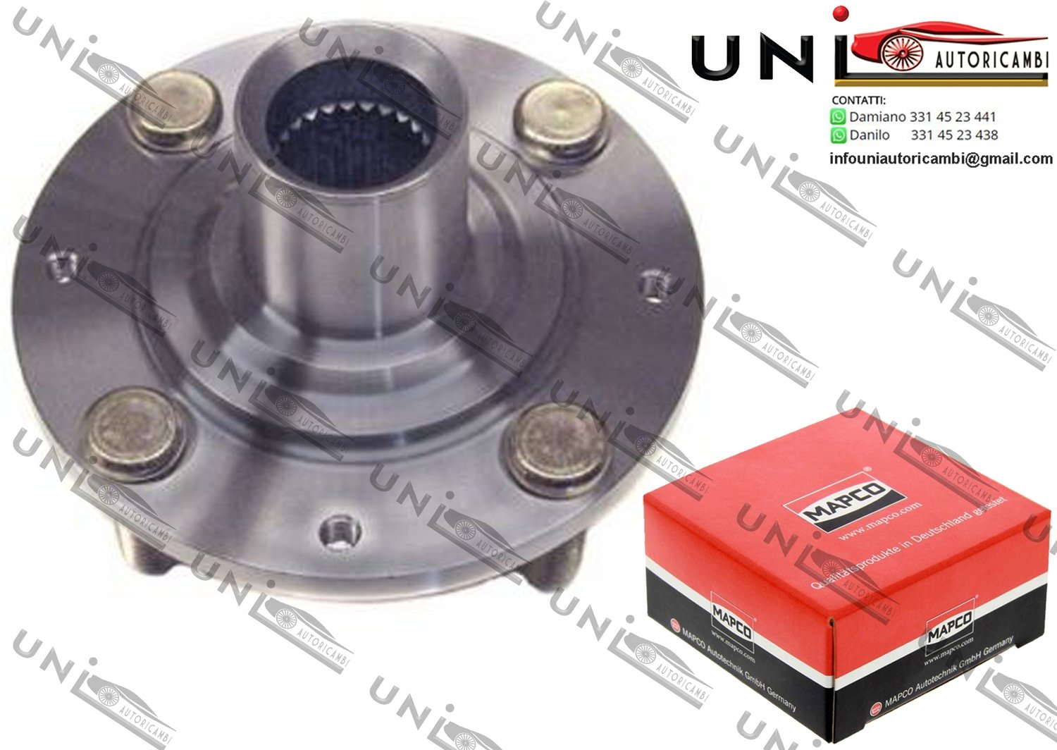 Mozzo Ruota Anteriore Bilaterale / Honda Civic V / VI Coupé​ / Hatchback da 1991 / Honda Logo da 1999 / MG MG ZS / Hatchback da 2001 / Rover 45 / Tre volumi da 2000