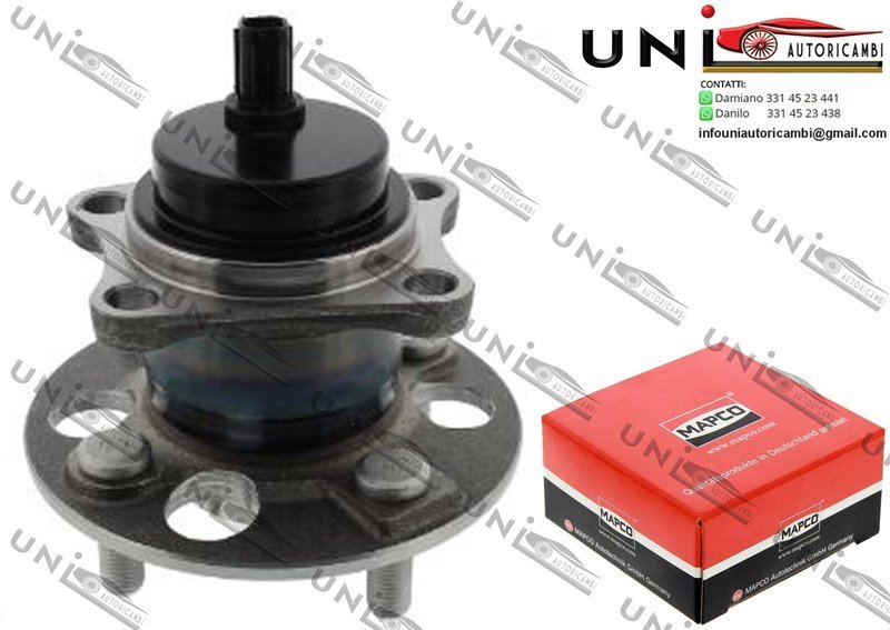 Mozzo Ruota con Cuscinetto Assale Posteriore Bilaterale Sinistro SX o Destro DX  / Toyota Vios / Yaris Tre volumi da 2007 / Toyota Yaris da 2010 / Toyota Yaris da 2005