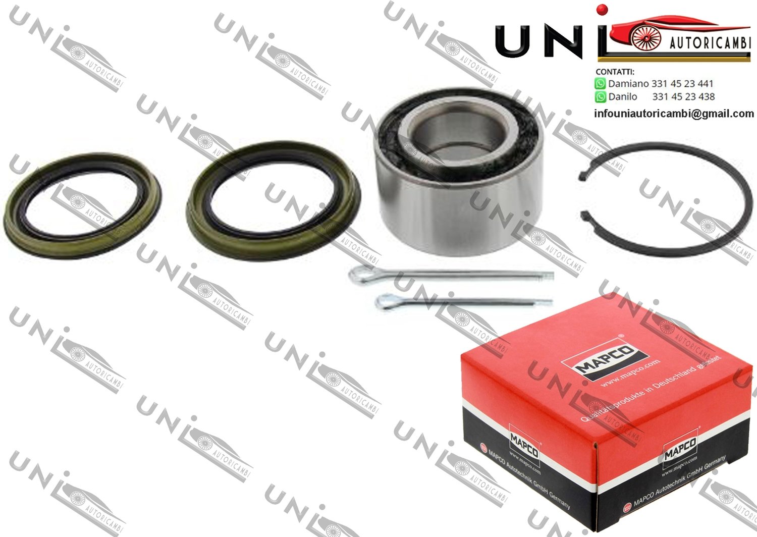 Kit 1 Cuscinetto Ruota Assale Anteriore Bilaterale / Nissan Micra II da 1992