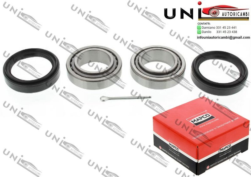 Kit 1 Cuscinetto Ruota Assale Anteriore Bilaterale / Hyundai  Accent I / Tre volumi da 1994 / Hyundai Atos / Prime da 1998 / Hyundai  Latra I da 1990 / Hyundai Pony da 1989 / Hyundai S Coupe da 1990