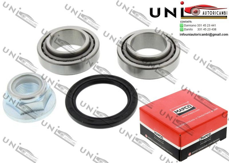 Kit Cuscinetto Ruota Assale Posteriore Bilaterale / Mitsubishi Colt III / IV da 1988 / Mitsubishi Lancer III / IV da 1986 / Mitsubishi Lancer​ IV 2 volumi / Coda spiovente da 1988