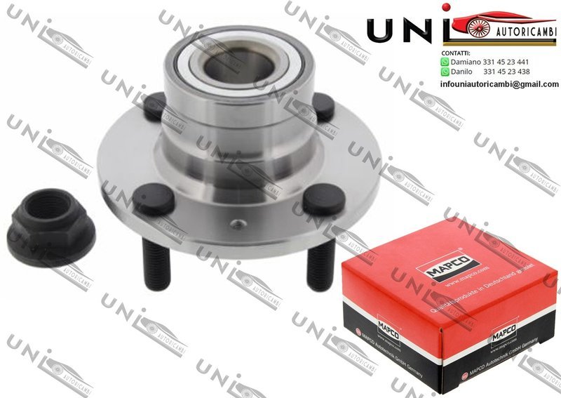 Mozzo Ruota con Cuscinetto  Assale Posteriore Bilaterale Sinistro o Destro / Mitsubishi Carisma / Tre volumi da 1995 / Mitsubishi Colt IV da 1992 / Mitsubishi Colt V da 2000 / Proton Satria da 1996