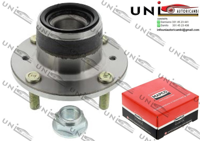 Kit 1 Mozzo  Ruota con Cuscinetto Assale Posteriore Bilaterale Sinistro o Destro  / Mitsubishi Galant IV / Tre volumi da 1987