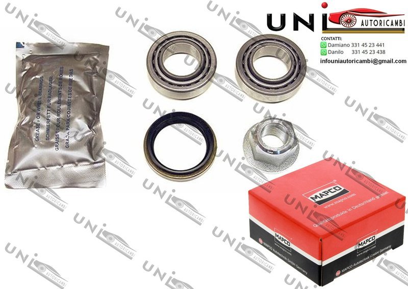 Kit Cuscinetto Ruota Assale Posteriore Bilaterale / Mitsubishi Colt III da 1988 / Mitsubishi Lancer IV / 2 volumi / Coda spiovente da 1988