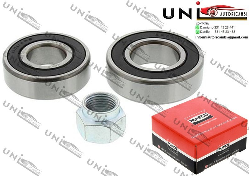 Kit Cuscinetto Ruota Assale Posteriore Bilaterale / Daewoo Tico da 1995 / Suzuki Swift Cabriolet da 1991 / Suzuki Swift I da 1983 / Suzuki Swift I​I Tre volumi / 2 volumi / Coda spiovente da 1989