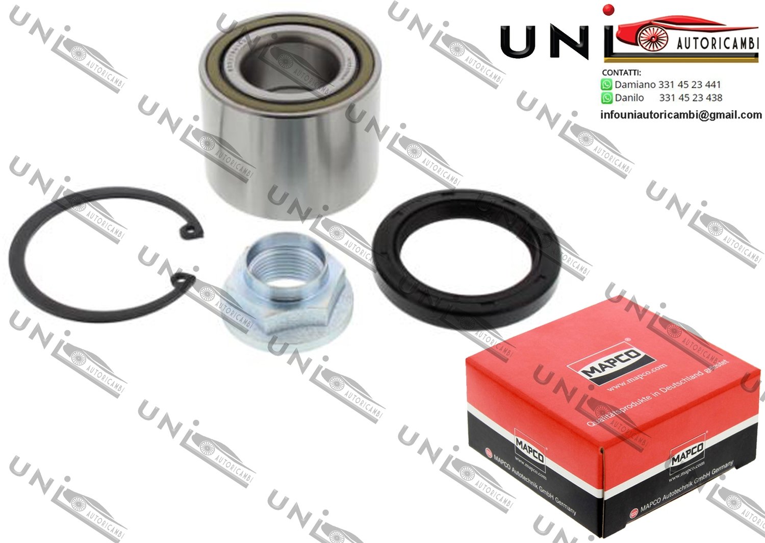 Kit Cuscinetto Ruota Assale Posteriore Bilaterale / Mazda 626 III Coupé da 1992 / Mazda 626 III Hatchback ​da 1992 / Mazda 626 III da 1992