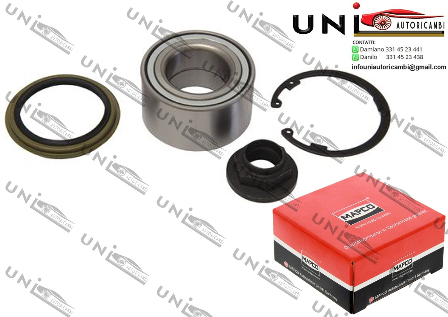 Kit Cuscinetto Ruota Assale Anteriore Bilaterale / Mazda 323 S IV da 1998 / Mazda 323 C IV da 1994 / Mazda 323 F IV da 1994