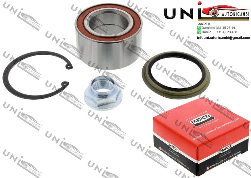 Kit Cuscinetto Ruota Assale Anteriore Bilaterale / Kia Carnival I da 2001/Kia Carnival II da 2006 / Kia Sorento I da 2006/Hyundai Santa Fe I da 2006 / Hyundai Santa Fe I da 2010 / Kia Sportage da 2004