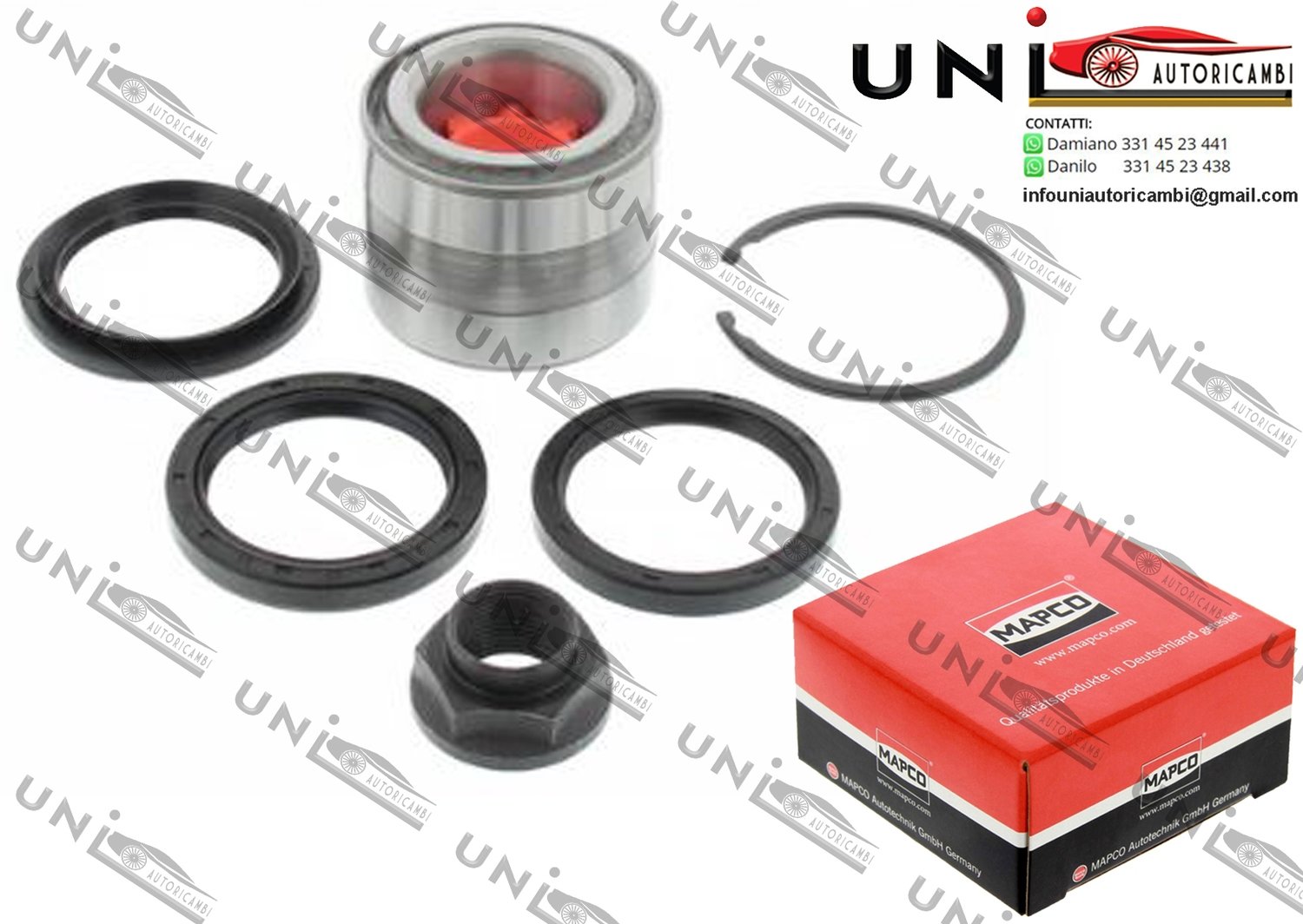 Kit Cuscinetto Ruota Assale Posteriore Bilaterale / Subaru Forester da 1997 / Subaru Impreza Station wagon / Tre volumi da 1992 / Subaru Legacy Outback da 1996