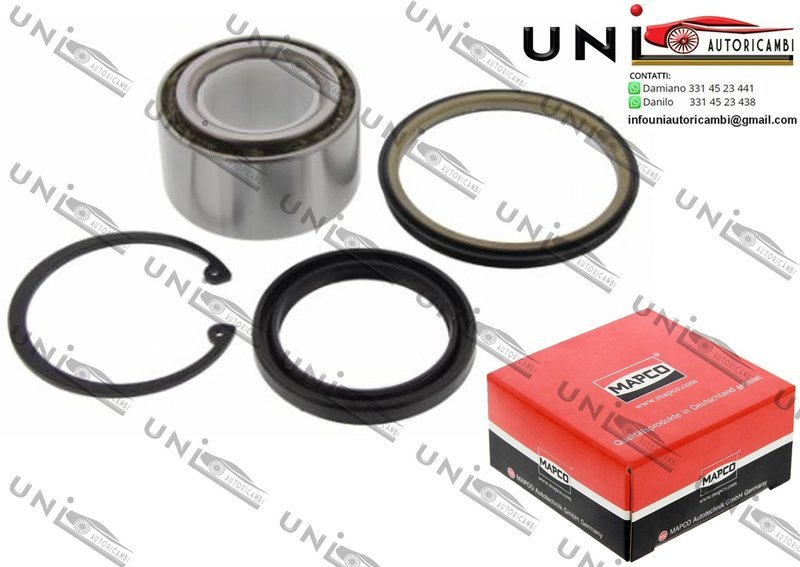 Kit Cuscinetto Ruota Assale Anteriore Bilaterale / Suzuki Grand Vitara I / II da 1998 / Suzuki Jimny da 1998 / Suzuki Samurai da 1998 / Suzuki Vitara / Cabrio da 1988 / Suzuki X-90 da 1995