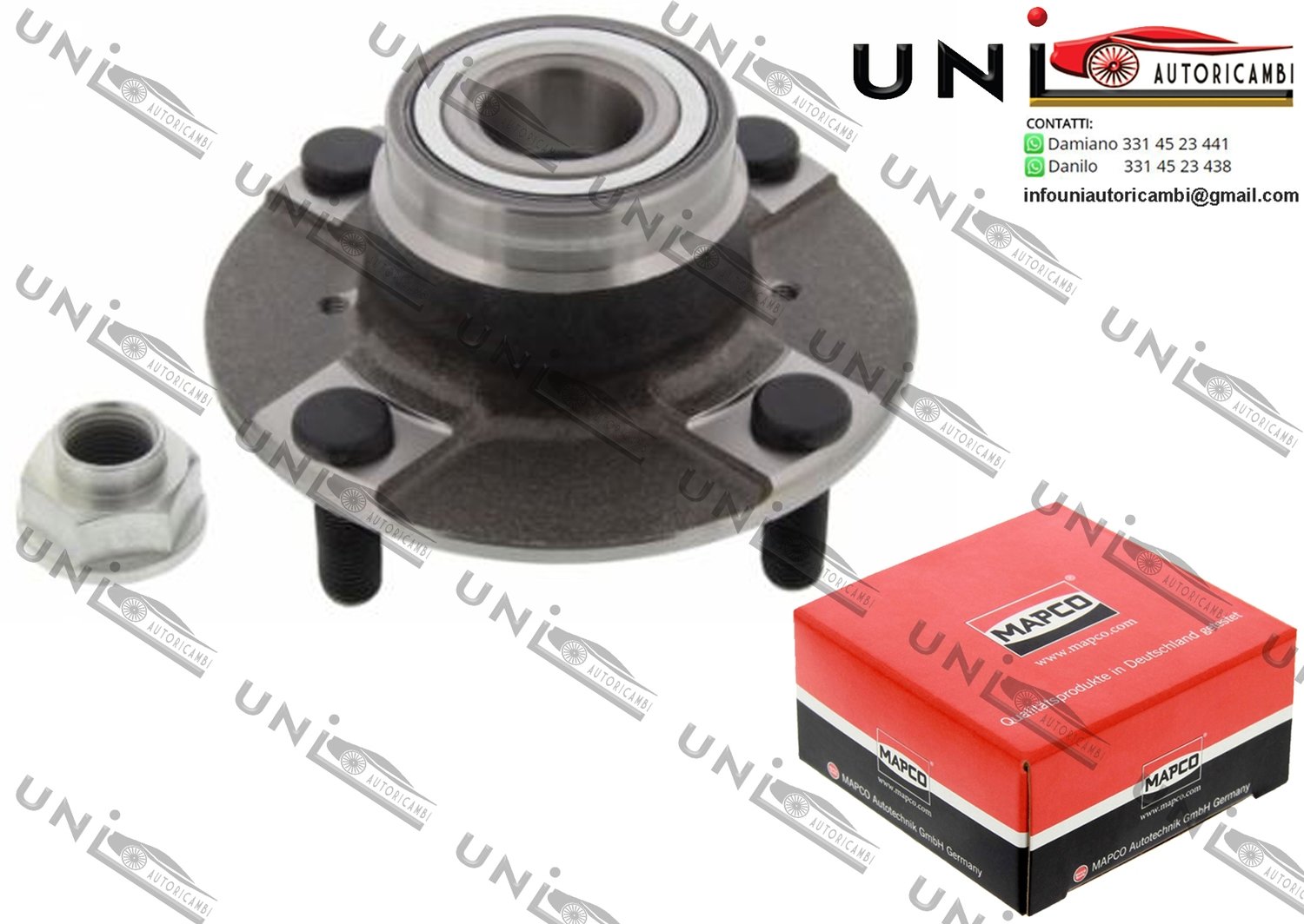 Kit Cuscinetto Ruota Assale Posteriore Bilaterale / Suzuki Swift II 2 volumi / Coda spiovente / Tre volumi da 1989