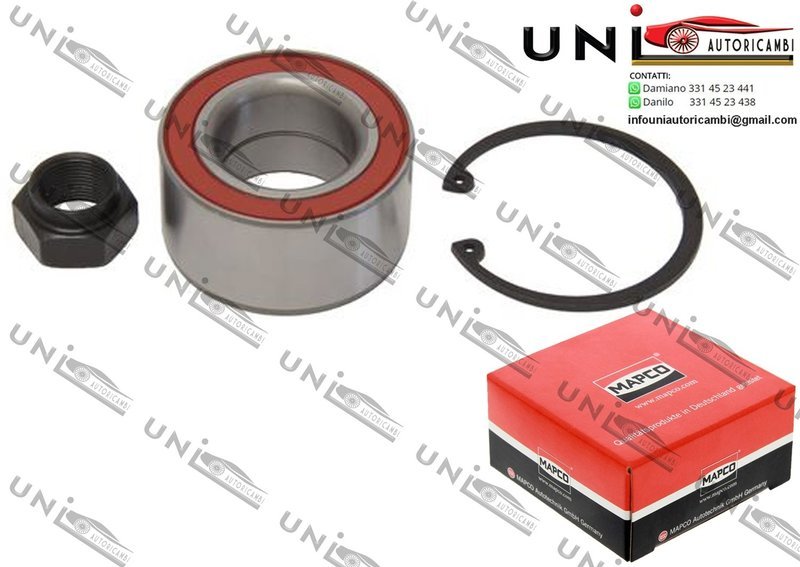 Kit Cuscinetto Ruota Assale Anteriore Bilaterale / Ford Courier Furgonato da 1991 / Ford Escort Classic / Turnier da 1998 / Ford Fiesta Furgonato da 1989 / Ford Fiesta IV da 1995 / Ford Puma da 1997