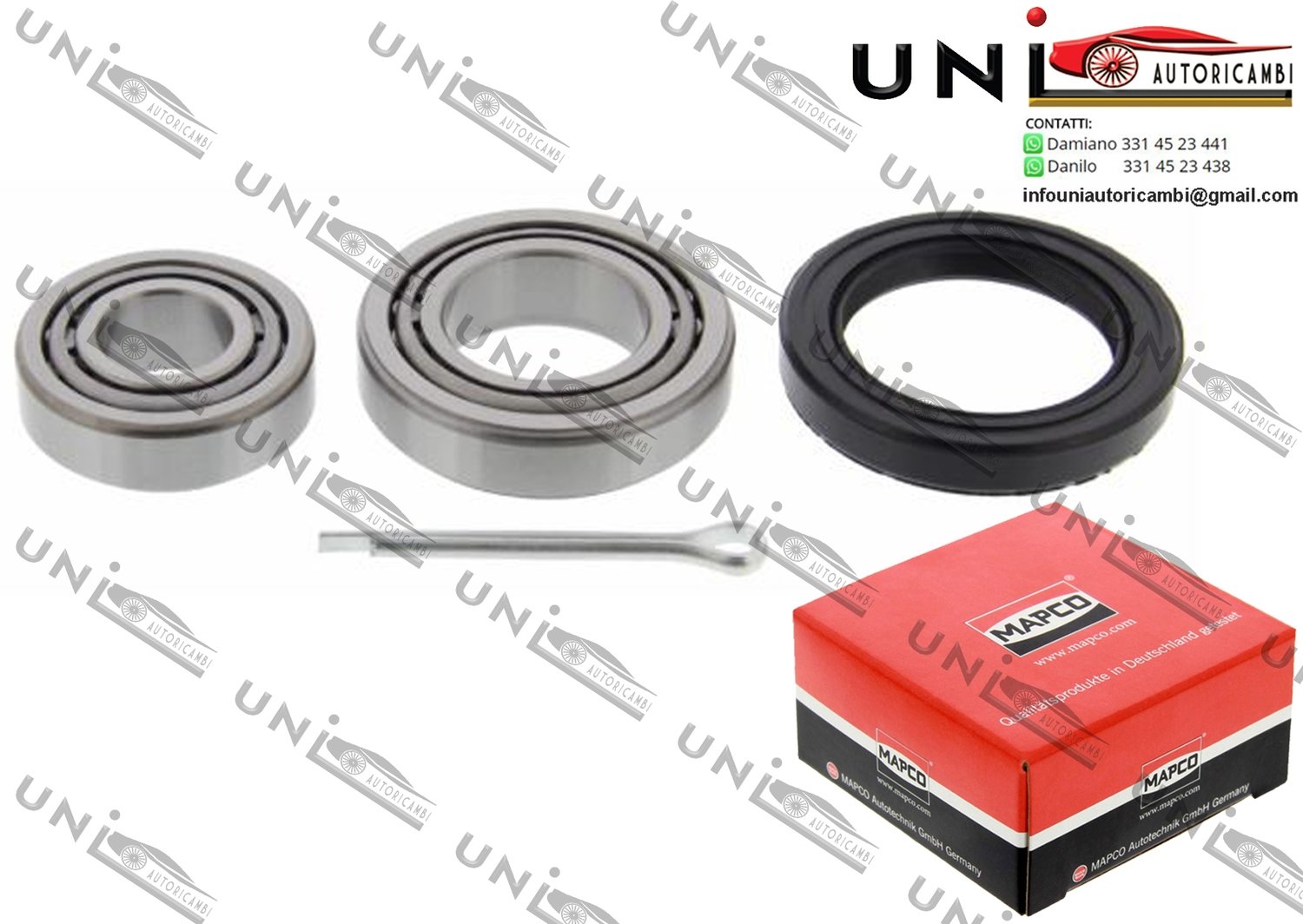 Kit Cuscinetto Ruota Assale Ant. / Post. Bilaterale / Ford Escort I / II / I Station wagon da 1968 / Ford Fiesta Furgonato / I / II da 1976