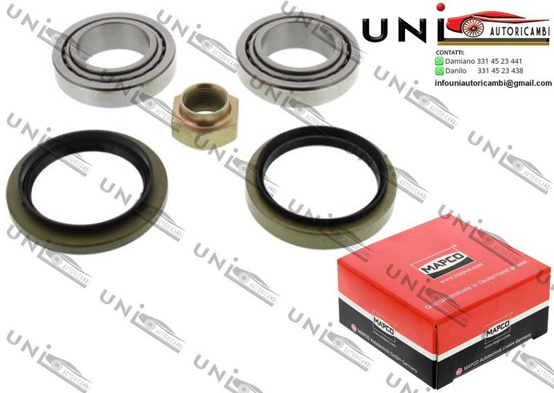 Kit Cuscinetto Ruota Assale Anteriore Bilaterale / Ford Escort III / Cabriolet / Station wagon da 1980 / Ford Escort `81 / `86 / Express da 1981 / Ford Fiesta I / II da 1976