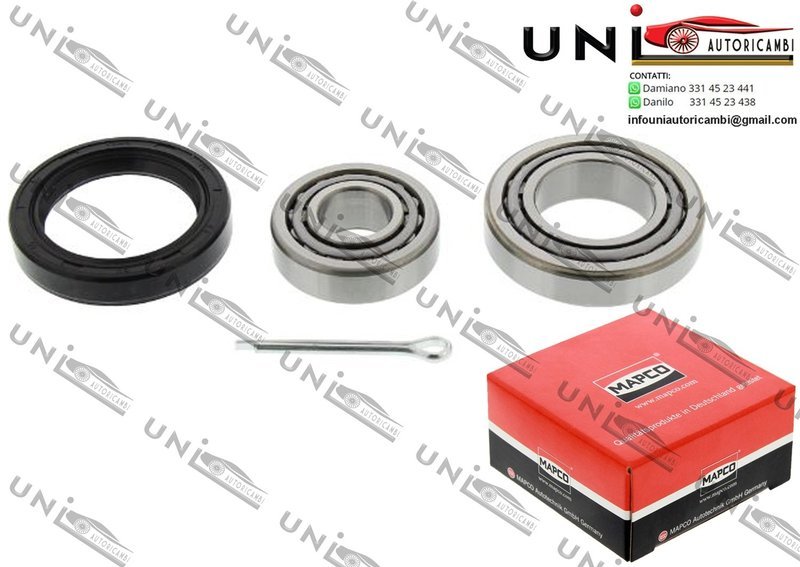 Kit Cuscinetto Ruota Assale Ant. / Post. Bilaterale / Ford Escort III Station wagon da 1980 / Ford Escort IV Station wagon da 1985 / Ford Escort `86 Express da 1981 / Ford Transit Autobus da 1965