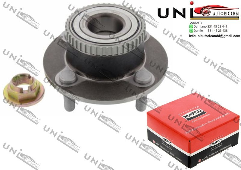 Kit Cuscinetto Ruota Assale Posteriore Bilaterale / Ford Cougar da 1998 / Ford Fiesta Furgonato da 1989 / Ford Mondeo  I / I Tre volumi da 1993 / Ford Mondeo II / II Tre volumi da 1996