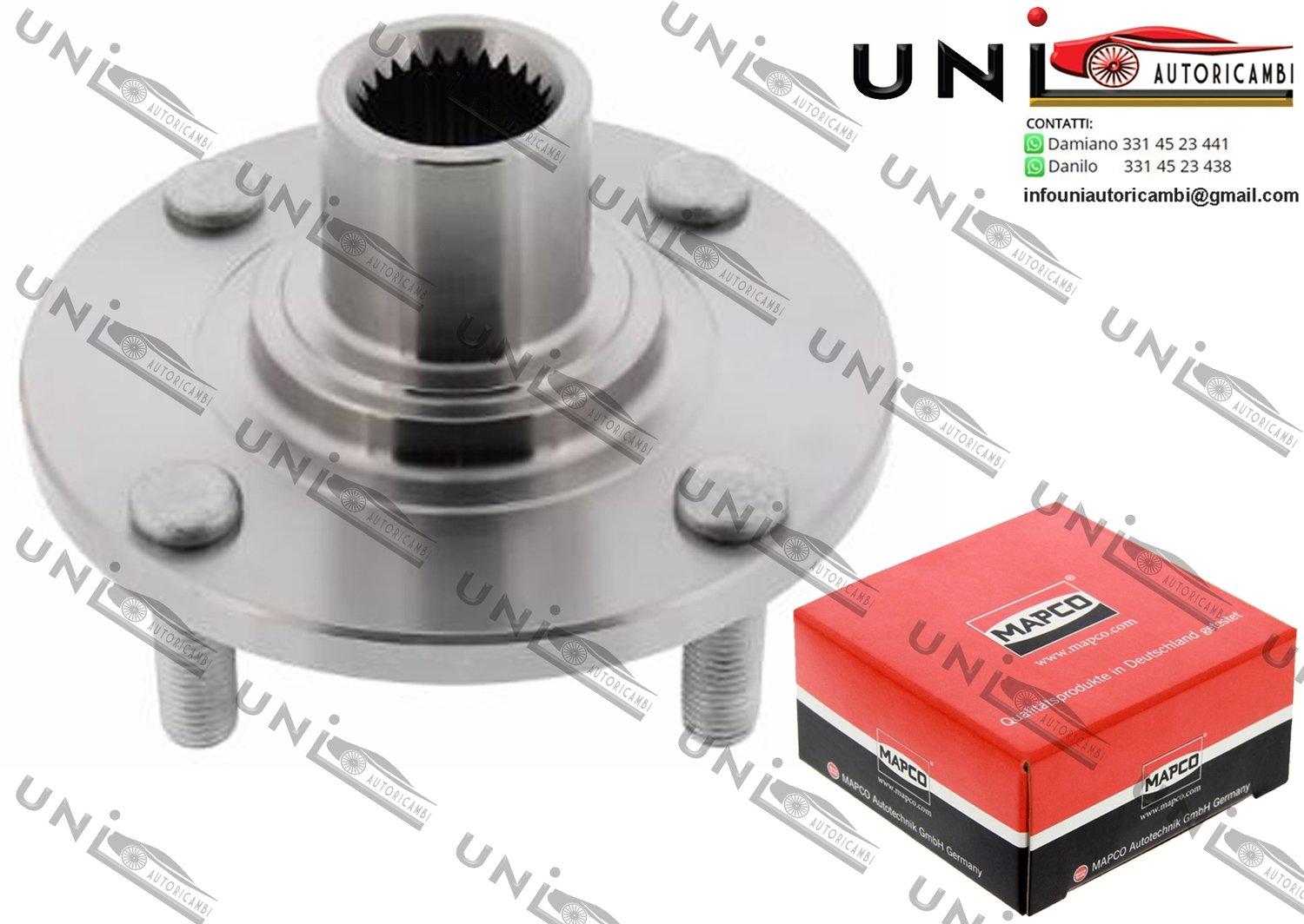 Mozzo Ruota Anteriore Bilaterale / Ford Courier Furgonato da 1991 / Ford Escort Classic / Turnier da 1998 / Ford Escort `91 Express / `95 Furgonato da 1990 / Ford Puma da 1997