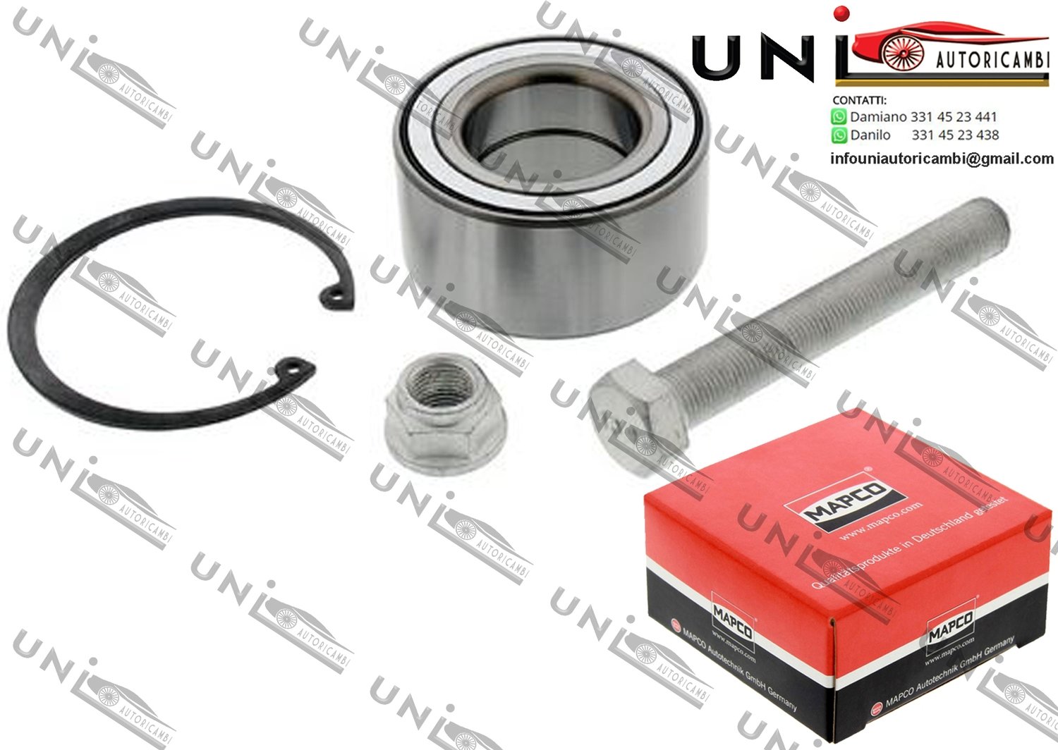Kit Cuscinetto Ruota Assale Posteriore Bilaterale / Ford Galaxy da 1995 / Seat Alhambra da 1996 / VW Sharan da 1995