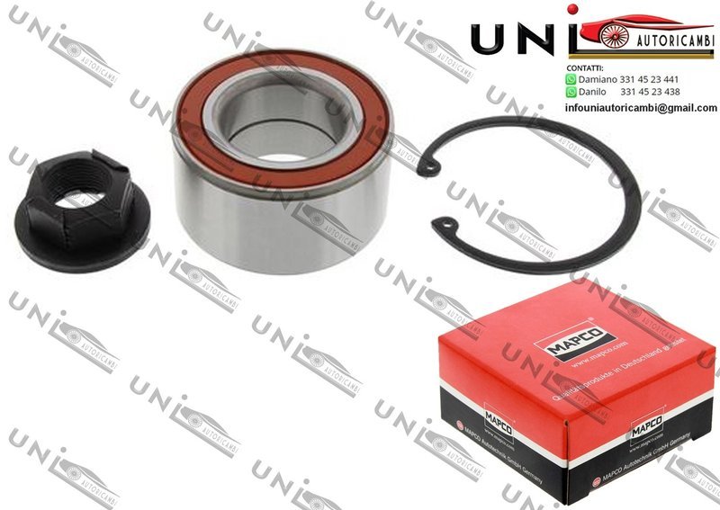 Kit Cuscinetto Ruota Assale Anteriore Bilaterale / Ford Fiesta V da 2001 / Ford Focus / Station wagon / Tre volumi da 1998 / Ford Fusion da 2002 / Mazda 121 III da 1996 / Mazda 2 da 2003