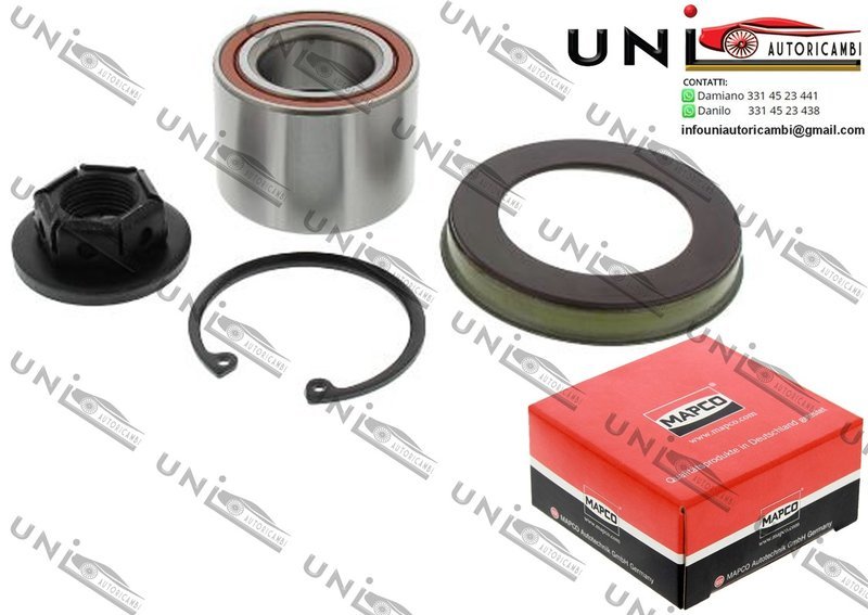 Kit Cuscinetto Ruota Assale Posteriore Bilaterale / Ford Fiesta V da 2001 / Ford Focus Station wagon / Tre volumi da 1998 / Ford Fusion da 2002 / Ford Ka da 1996 / Ford Puma da 1997 / Mazda 2 da 2003