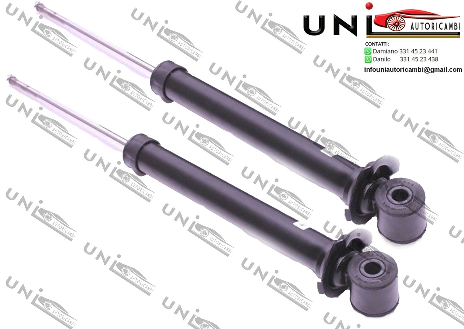 2x Ammortizzatori Posteriori Normali a Gas per Audi 80 (B4) da 09.1991