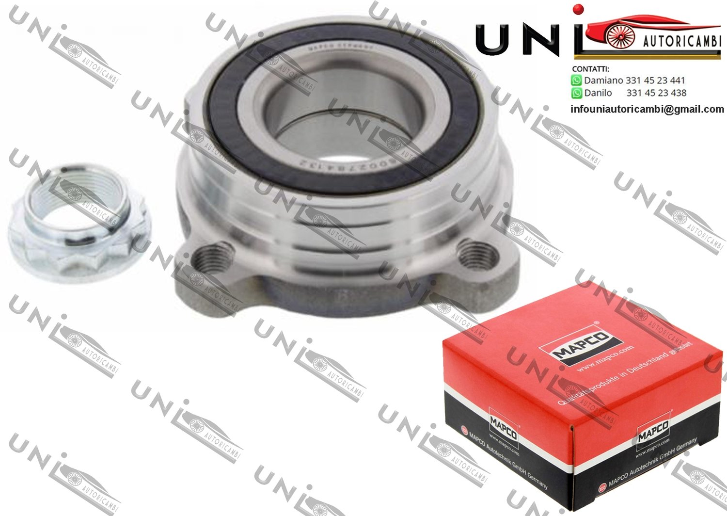 MOZZO Ruota con Cuscinetto Assale Posteriore Bilaterale Sinistro o Destro / BMW 5 Touring da 2004 / BMW 6 / Cabriolet da 2004 / BMW 7 da 2001 / BMW X5 da 2000