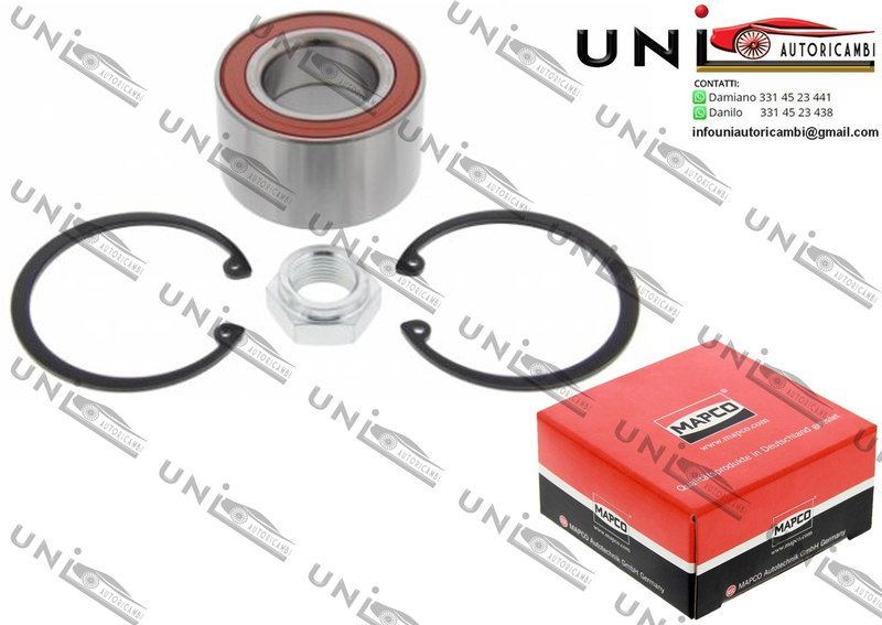 Kit Cuscinetto Ruota Assale Anteriore Bilaterale / Seat Arosa da 1997 / VW Golf II da 1983 / VW Jetta II da 1984 / VW Lupo da 1998