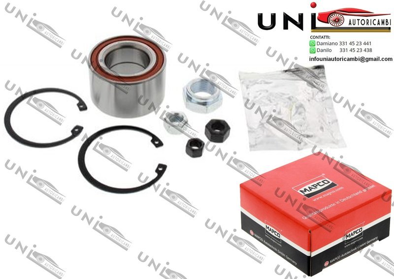 Kit Cuscinetto Ruota Assale Anteriore Bilaterale / Audi 50 da 1974 / VW Derby da 1977 / VW Polo / Classic / Coupé​ / Furgonato da 1975