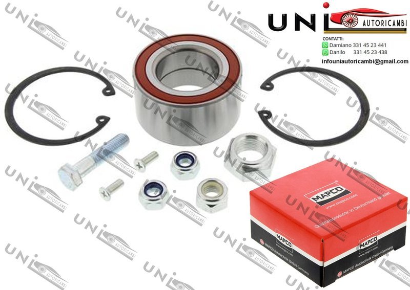 Kit Cuscinetto Ruota Assale Anteriore Bilaterale / Seat Ibiza II da 1993 / Seat Toledo I da 1991 / VW Corrado da 1991 / VW Passat / Variant da 1988 / VW Vento da 1991