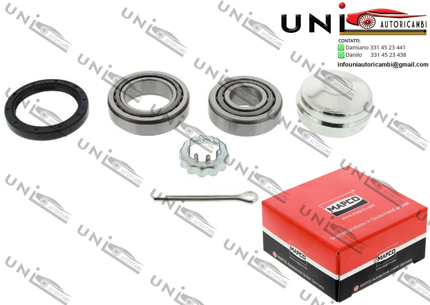 Kit Cuscinetto Ruota Assale Posteriore Bilaterale / Audi 100 / Avant da 1976 / Audi 200 / Avant da 1979 / Audi 80 / Avant da 1978 / Audi 90 da 1984 / Audi A4 / Avant da 1994 / Audi A6 / Avant da 1994