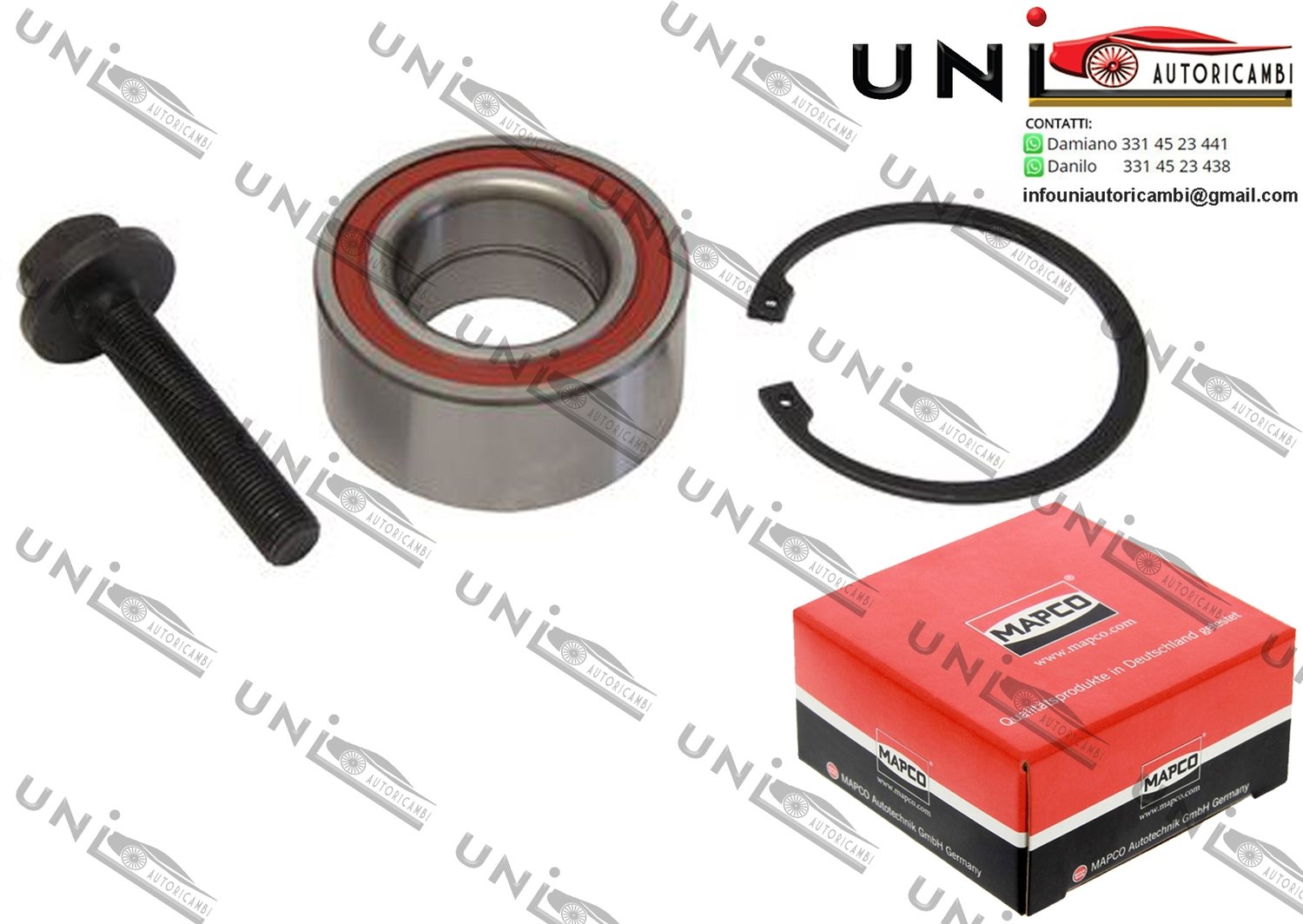 Kit Cuscinetto Ruota Assale Anteriore Bilaterale / Audi 200 / Avant da 1979 / Audi 90 da 1988 / Audi A6 / Avant da 1994 / Audi A8 da 1994 / Audi Allroad da 2000 / Audi Coupe da 1988 / Audi V8 da 1988