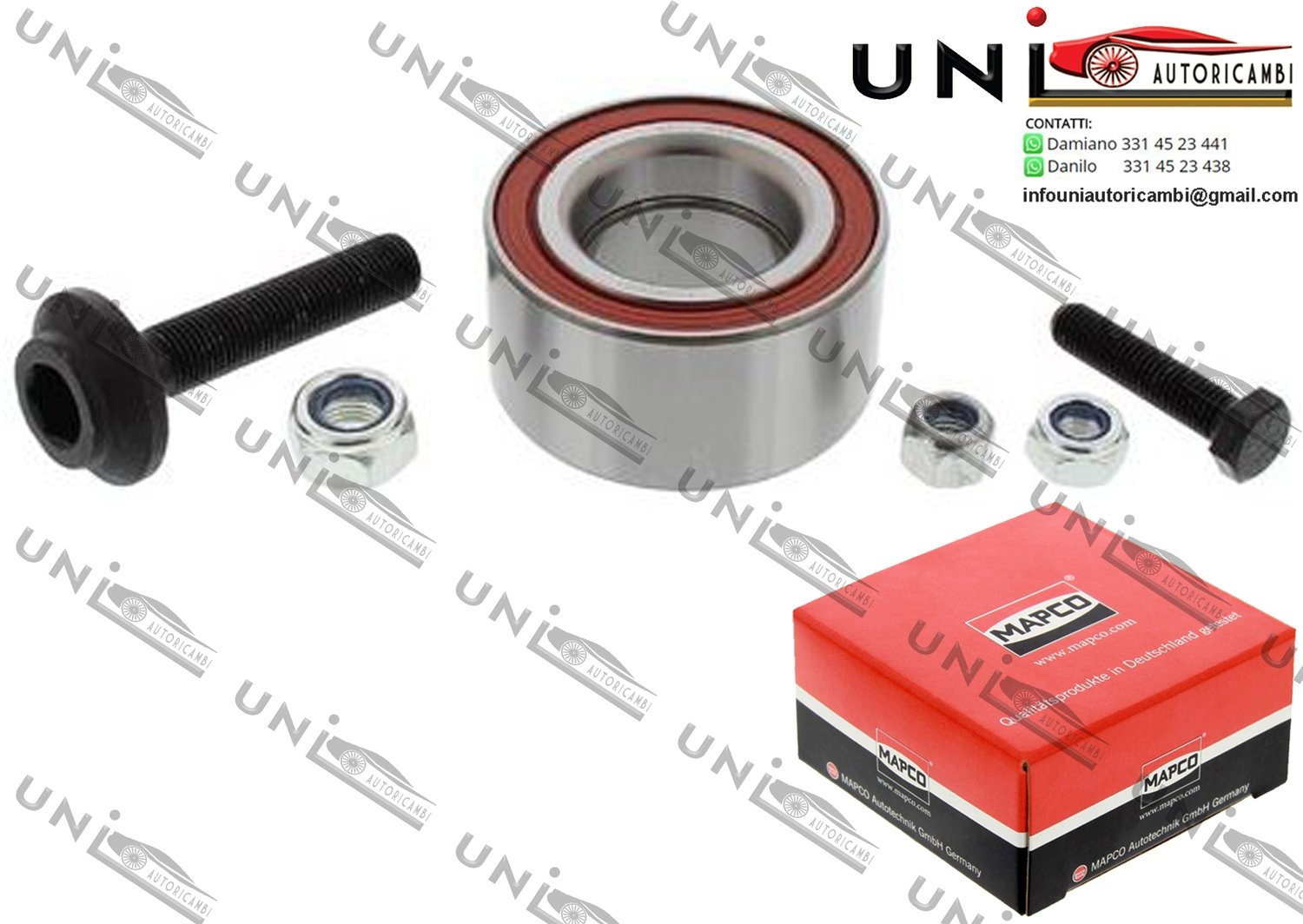 Kit Cuscinetto Ruota Assale Anteriore Bilaterale / Audi 80 / Avant da 1986 / Audi 90 da 1984 / Audi A4 / Avant da 1994 / Audi A6 / Avant da 1997 / Audi Cabriolet da 1991 / Audi Coupe da 1988