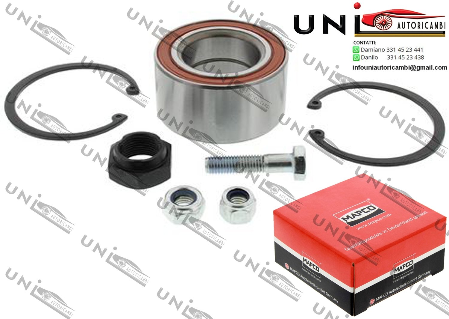 Kit Cuscinetto Ruota Assale Ant. / Post. Bilaterale / Audi 100 / Avant / Coupé da 1971 / Audi 200 / Avant da 1979 / Audi 80 da 1982 / Audi 90 da 1984 / Audi Coupe / Quattro da 1982