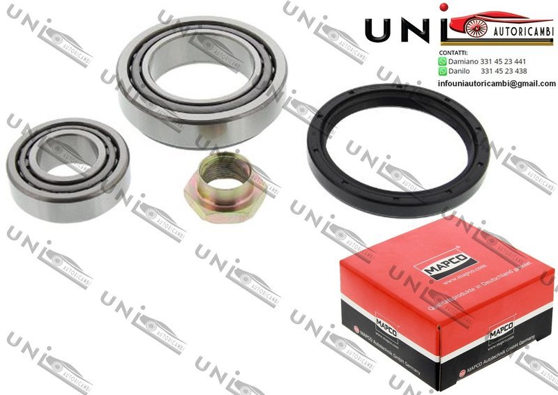 Kit Cuscinetto Ruota Assale Anteriore Bilaterale / VW Transporter T2 Furgonato / Pianale piatto / Telaio da 1968 / VW Transporter T3 Autobus / Furgonato / Pianale piatto / Telaio da 1979