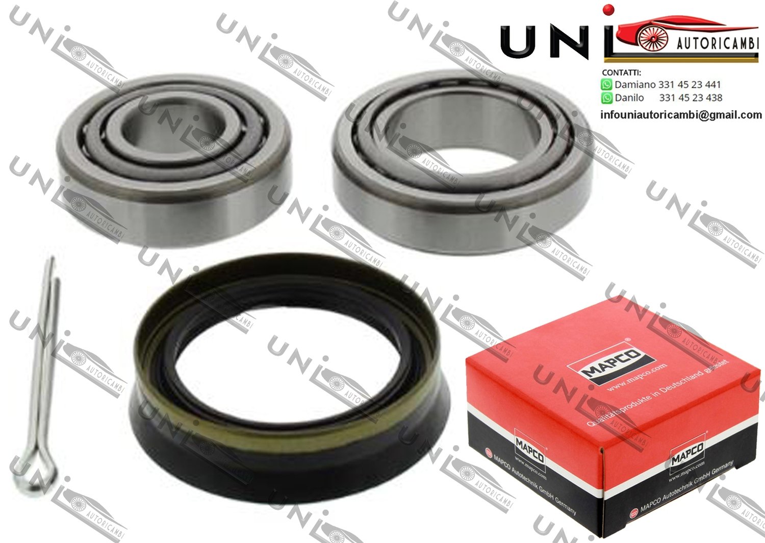 Kit Cuscinetto Ruota Assale Posteriore Bilaterale / Audi A4 / Avant da 1994 / Audi Cabriolet da 1992 / Seat Inca da 1995 / VW Caddy II Furgonato / Station wagon da 1995