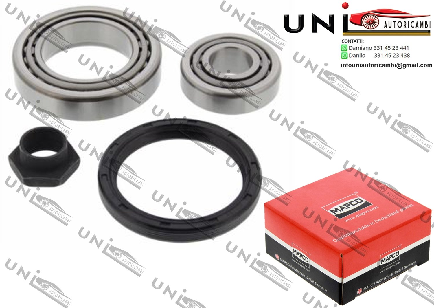 Kit Cuscinetto Ruota Assale Anteriore Bilaterale / VW Transporter T3 Autobus / Furgonato / Pianale piatto / Telaio da 1979
