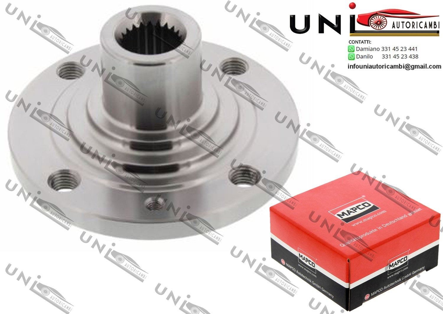 Mozzo Ruota Anteriore Bilaterale / Seat Cordoba / Vario da 1993 / Seat Ibiza II / III da 1993 / Seat Inca da 1995 / Seat Toledo I da 1991 / VW Corrado da 1988 / VW Golf II da 1983