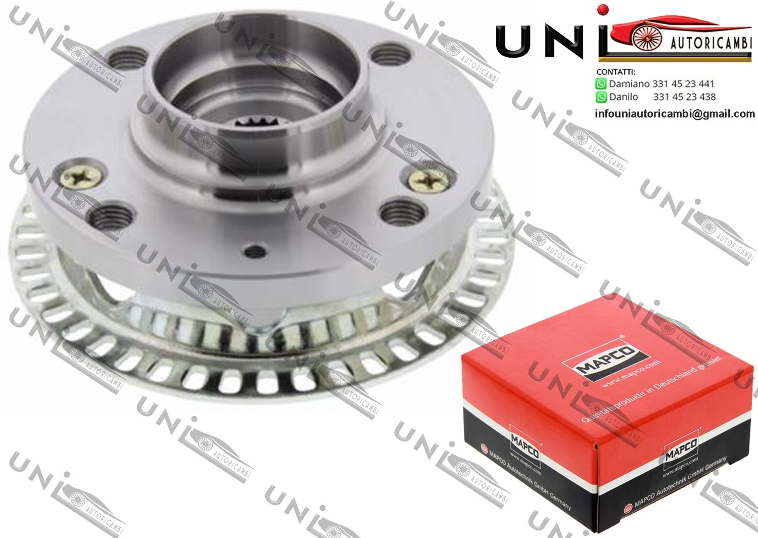 Mozzo Ruota Anteriore Bilaterale / Seat Cordoba / Vario da 1993 / Seat Ibiza II da 1993 / Seat Toledo I da 1991 / VW Caddy II Furgonato da 1995 / VW Corrado da 1988 / VW Golf II da 1983