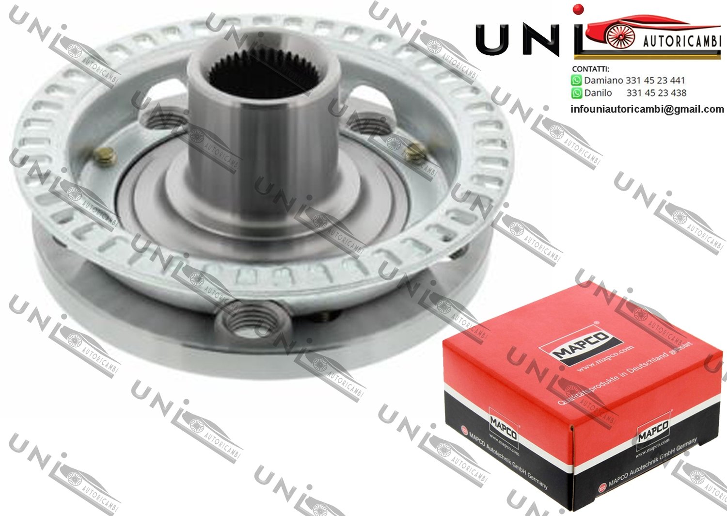 Mozzo Ruota Ant. / Post. Bilaterale / Audi A3 da 1996 / Audi TT / Roadster da 1998 / Seat Leon da 1999 / Seat Toledo II da 1998 / Skoda Octavia I / Combi da 1996 / VW Golf IV / Variant da 1997