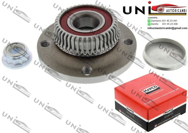 Kit Cuscinetto Ruota Assale Posteriore Bilaterale / Seat Arosa da 1997 / Seat Cordoba / Vario da 1993 / Seat Ibiza II / III / IV da 1993 / VW Lupo da 1998 / VW Polo da 1994 /