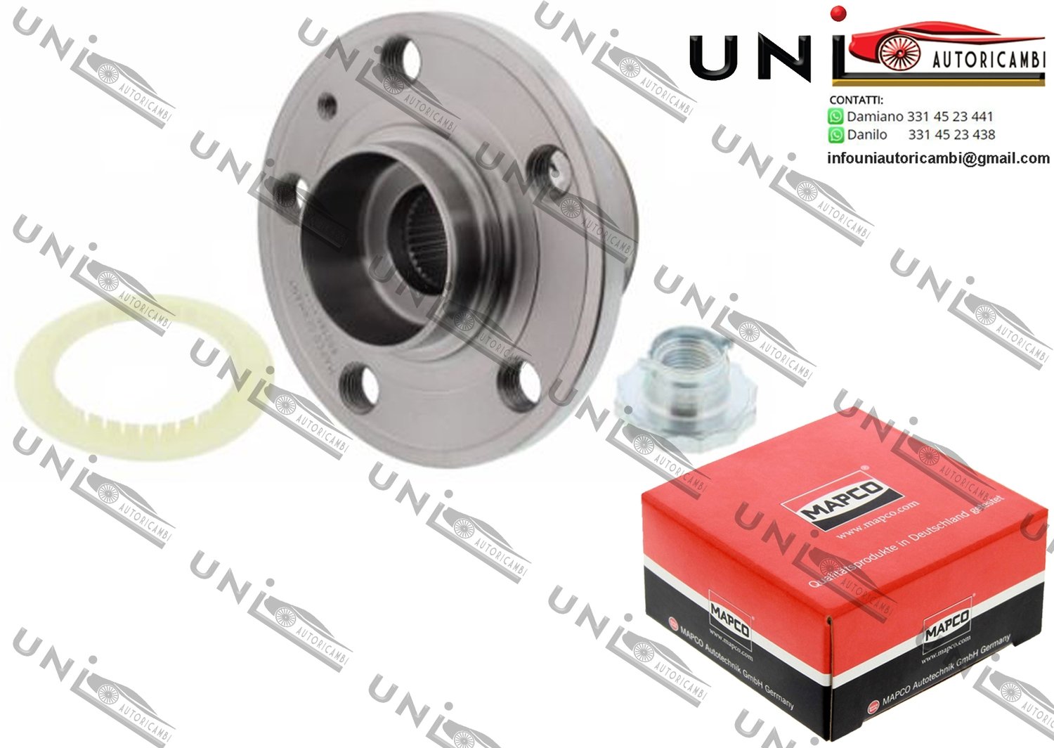 Kit Cuscinetto Ruota Assale Anteriore Bilaterale / Audi A1 / Sportback da 2010 / Audi A2 da 2000 / Seat Cordoba da 2002 / Seat Ibiza IV da 2002 / Seat Ibiza V / Sportcoupe / ST da 2008