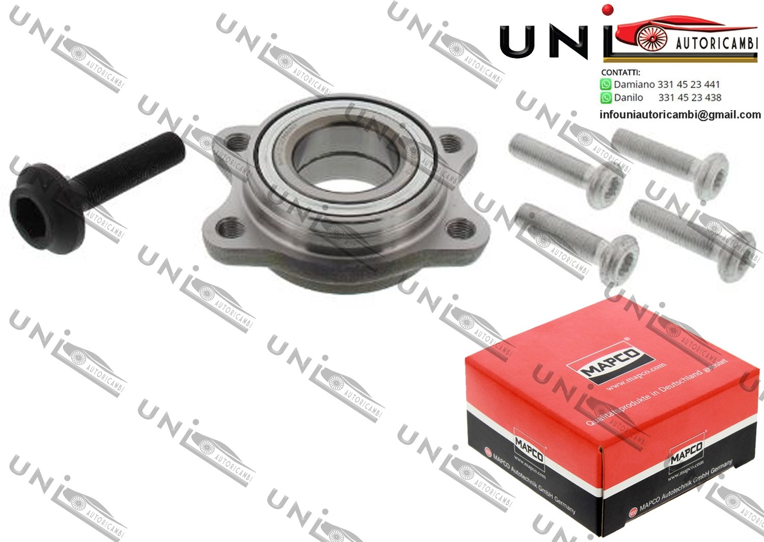 Kit Cuscinetto Ruota Assale Anteriore / Posteriore Bilaterale / Audi A4 / Avant / Cabriolet da 2000 / Audi A6 / Avant da 1997 / Audi A8 da 1996 / Seat Exeo / ST da 2008 / VW Passat / Variant da 2001