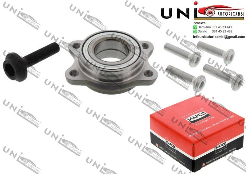 Kit Cuscinetto Ruota Assale Anteriore / Posteriore Bilaterale / Audi A4 / Avant / Cabriolet da 2000 / Audi A6 / Avant da 1997 / Audi A8 da 1996 / Seat Exeo / ST da 2008 / VW Passat / Variant da 2001