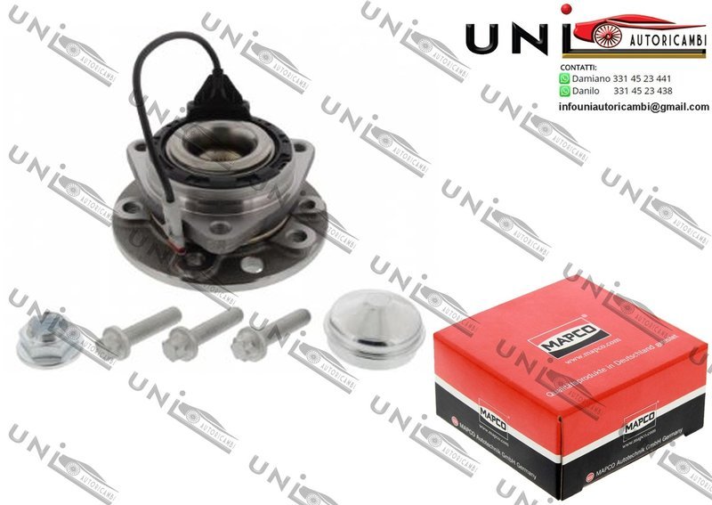 Kit Cuscinetto Ruota Assale Anteriore Bilaterale / Opel Astra H / Furgonato / GTC / Station wagon / Tre volumi / TwinTop da 2004 / Opel Zafira B / Van da 2005 / Vauxhall Astravan Mk V da 2005