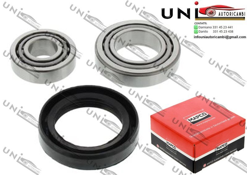 Kit Cuscinetto Ruota Assale Anteriore Bilaterale / Mercedes-Benz / 8 / Cabriolet da 1969 / Mercedes-Benz​ Classe S Tre volumi da 1966 / Mercedes-Benz​ Coupe da 1961 / Porsche 911 / Targa da 1963