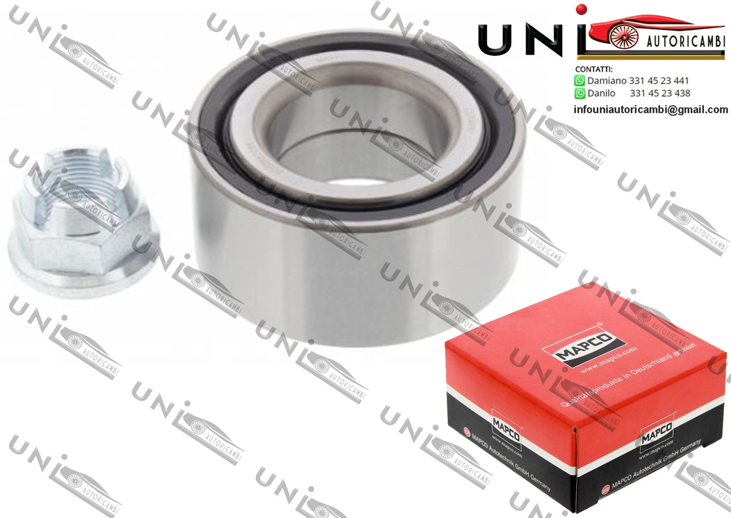 Kit Cuscinetto Ruota Assale Anteriore Bilaterale / Nissan Primastar Autobus / Furgonato da 2001 / Opel Vivaro Combi / Furgonato da 2001